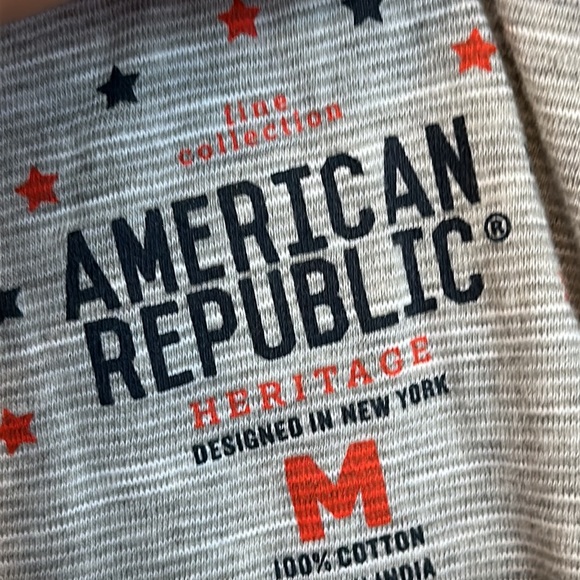 American Republic Heritage USA Flag Patriotic T-shirt sz Medium Line Collection - Picture 5 of 6